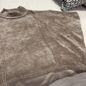 Umgee Tan Poncho Sweater